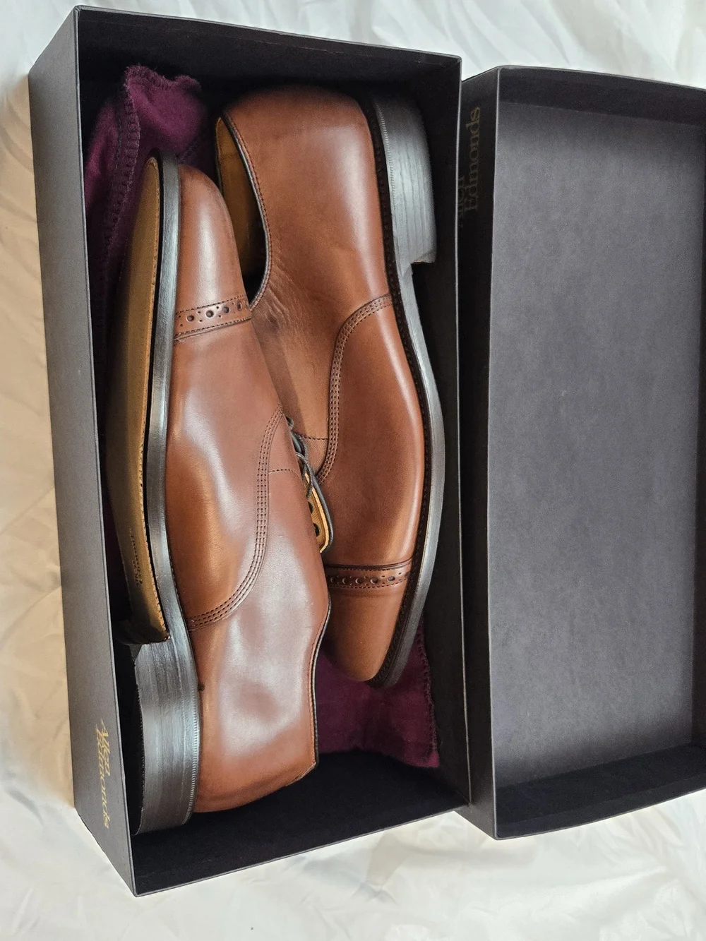 Allen Edmonds Byron 2034 Chili Cap Toe Oxford Shoes Men's 10 D NEW USA Made